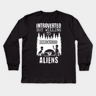 Alien Ufo Introverted Kids Long Sleeve T-Shirt